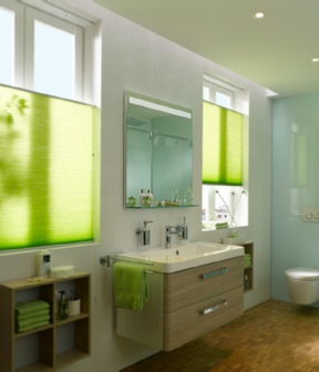 green aluminium blinds